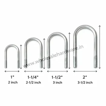U Bolt – Heavy Duty Mild Steel U Bolt for Pipe & Structural Fixing