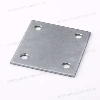 four holes square base plate mild steel