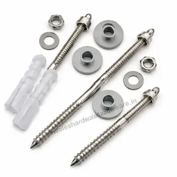 Wash Basin Fixing Bolt Set with Wall Plugs