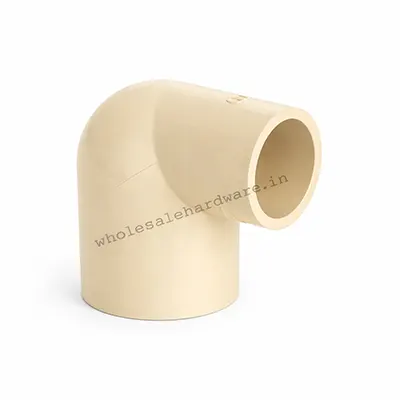 CPVC reducer elbow fitting for connecting different pipe sizes in plumbing systems