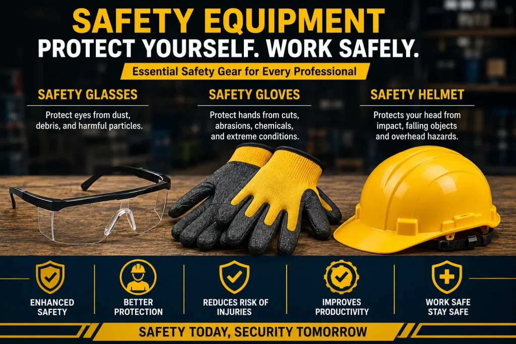 Hand tool safety equipment and PPE
