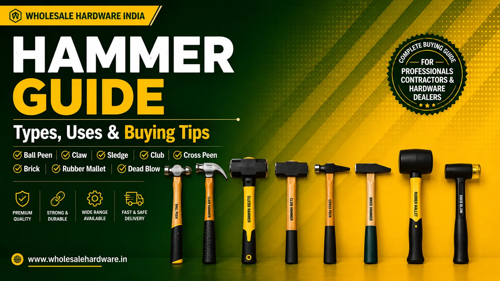 You are currently viewing Hammer Guide: Types, Uses & Buying Tips